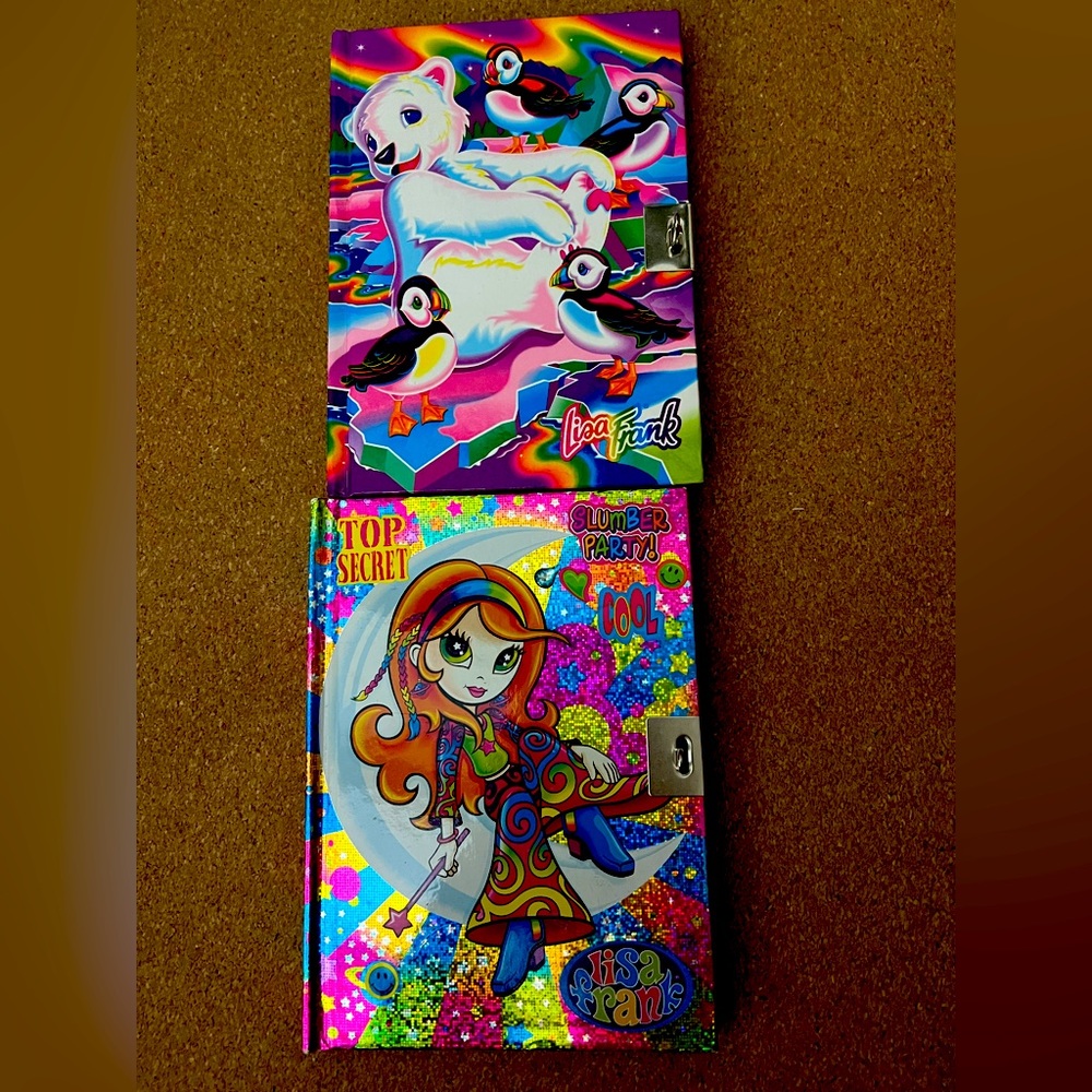 Lisa Frank Polar Bear and Moon girl diary